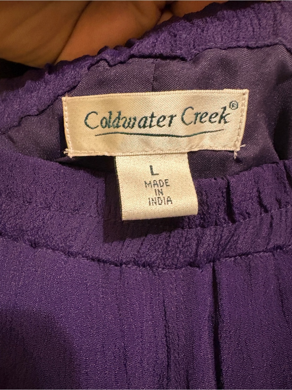 Coldwater Creek Deep Purple Flowy Maxi Skirt Ruffle Godet Gypsy NWT - Picture 2 of 11